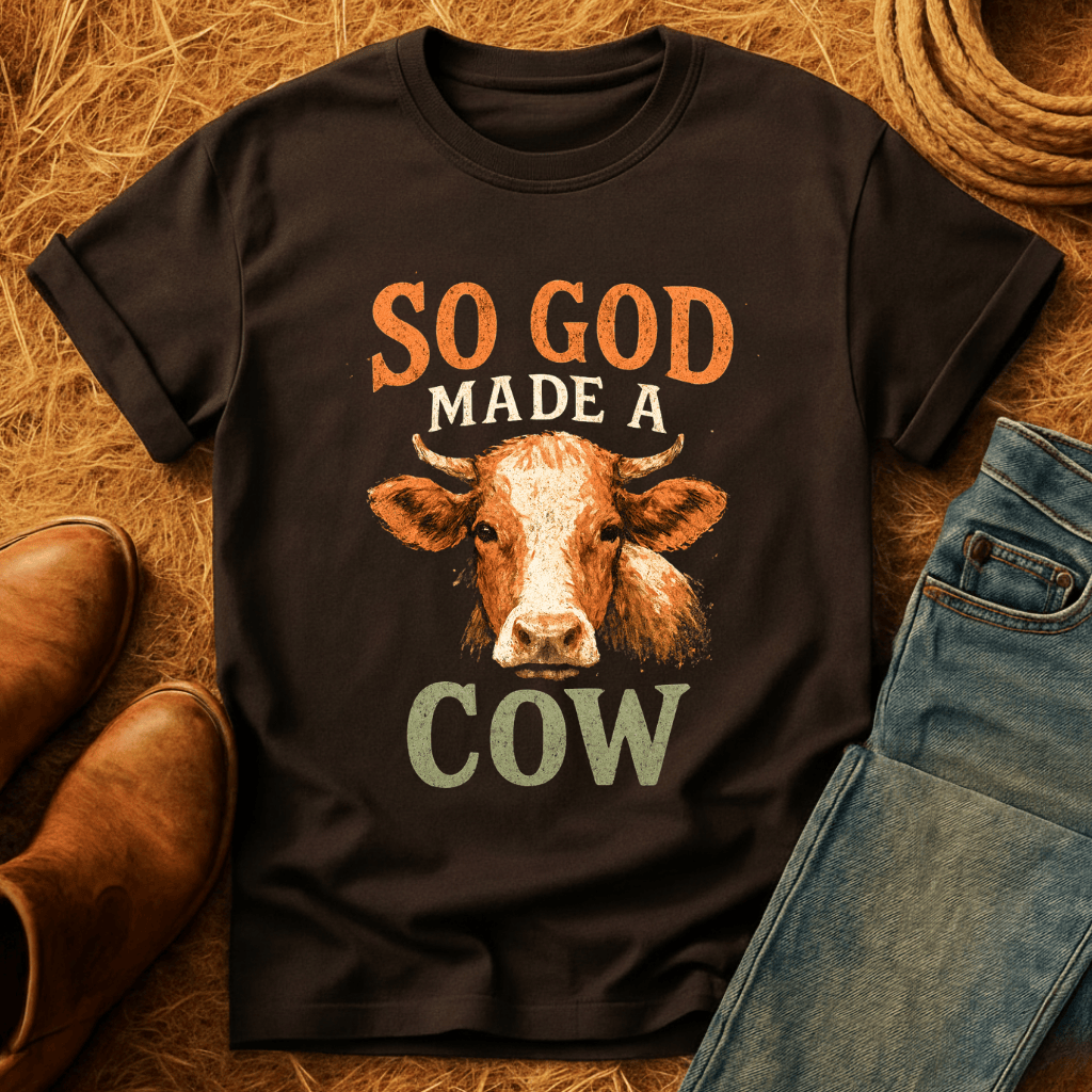 God Made A Cow T-Shirt