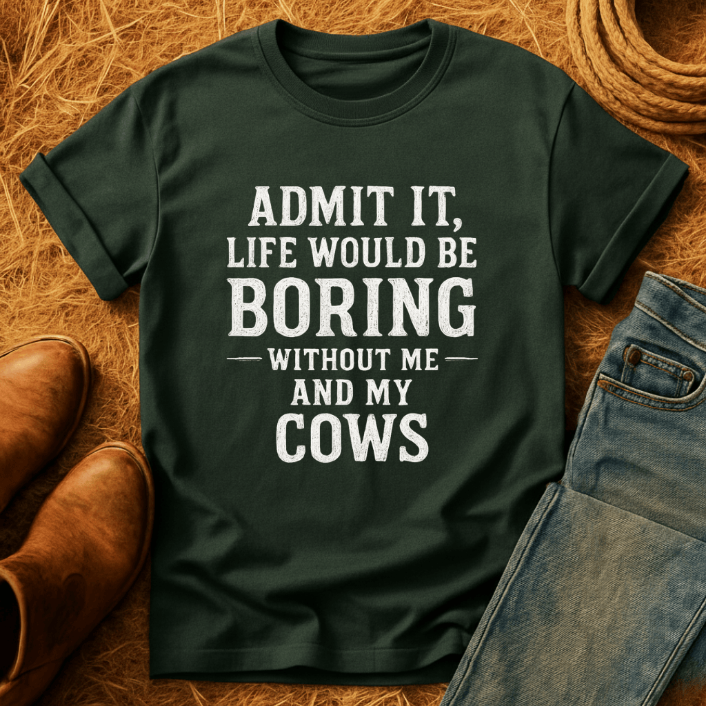 Life's Boring Without Cows T-Shirt