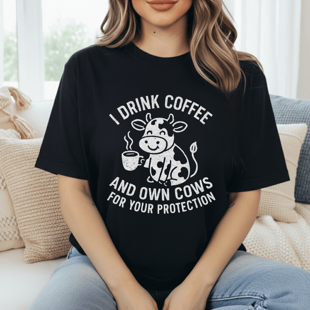 Cows & Coffee For ProtectionT-Shirt