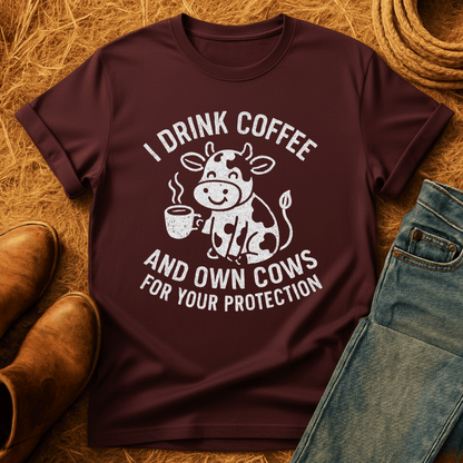 Cows & Coffee For ProtectionT-Shirt
