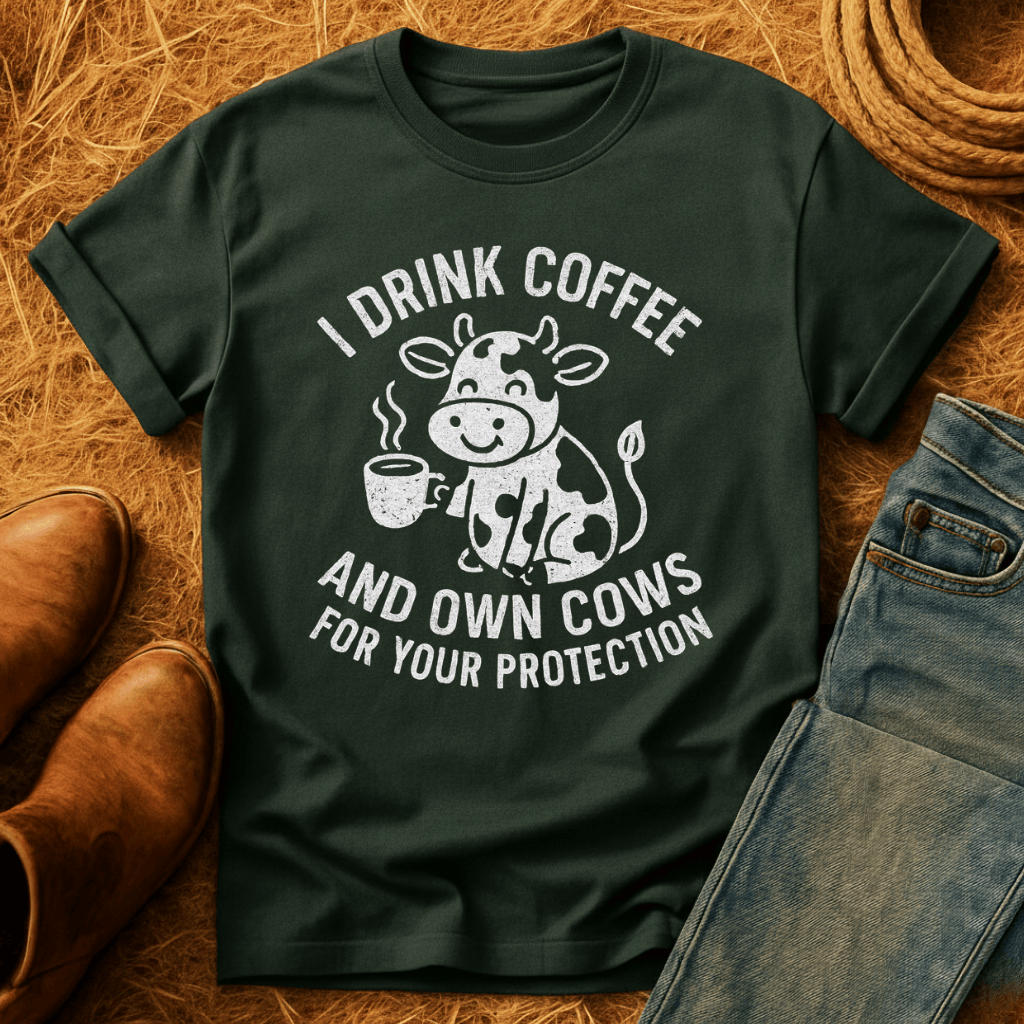 Cows & Coffee For ProtectionT-Shirt
