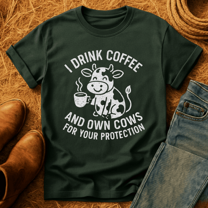 Cows & Coffee For ProtectionT-Shirt