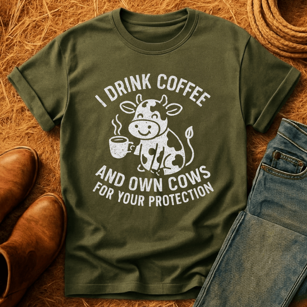 Cows & Coffee For ProtectionT-Shirt