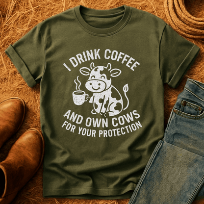 Cows & Coffee For ProtectionT-Shirt