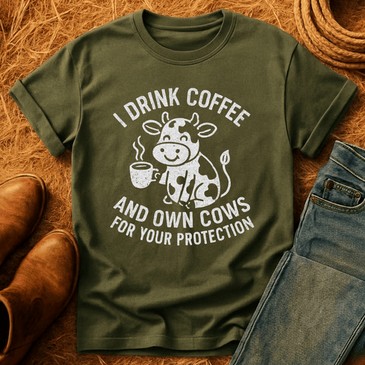 Cows & Coffee For ProtectionT-Shirt