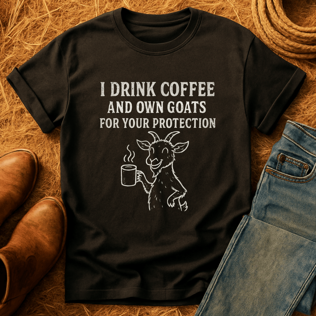 Coffee & Goats For Protection T-Shirt