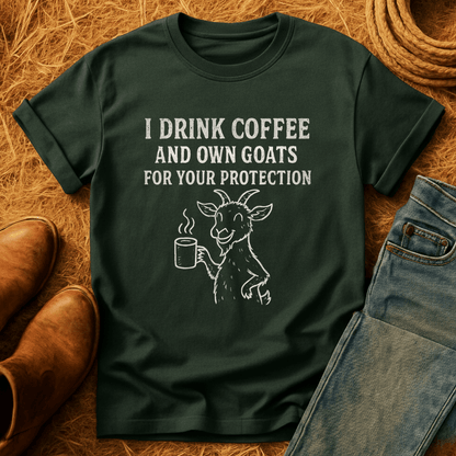 Coffee & Goats For Protection T-Shirt