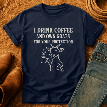 Coffee & Goats For Protection T-Shirt