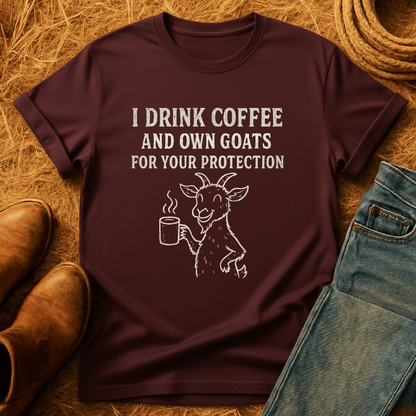 Coffee & Goats For Protection T-Shirt