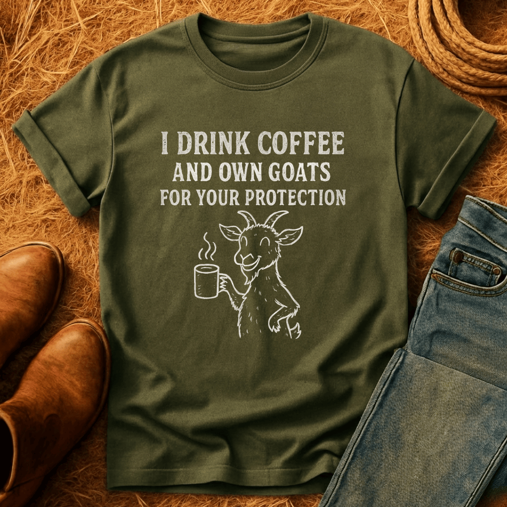 Coffee & Goats For Protection T-Shirt