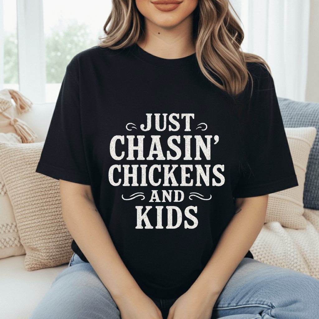 Chasing Chickens & Kids T-Shirt