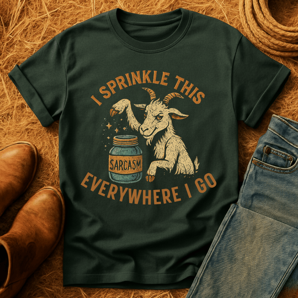 Goats: Sprinkle Sarcasm Everywhere T-Shirt