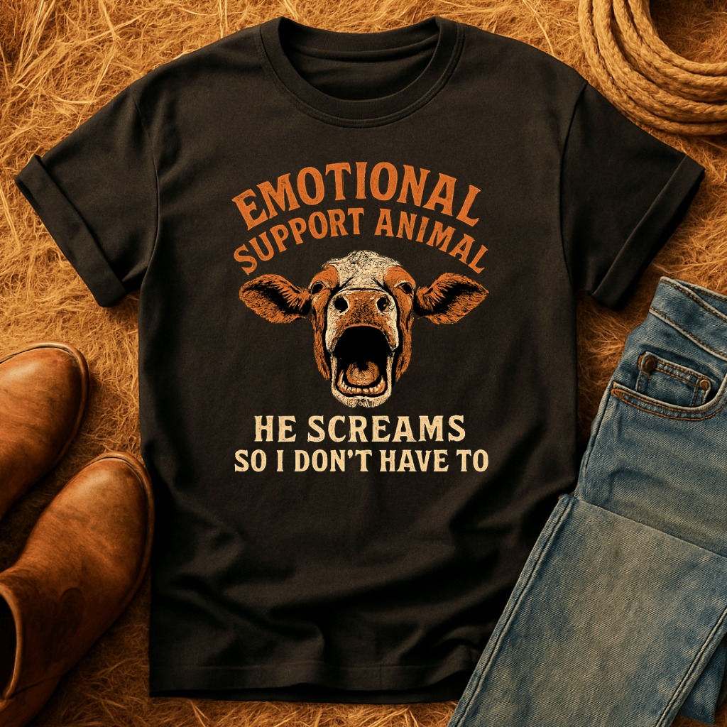 Emotional Support Cow T-Shirt