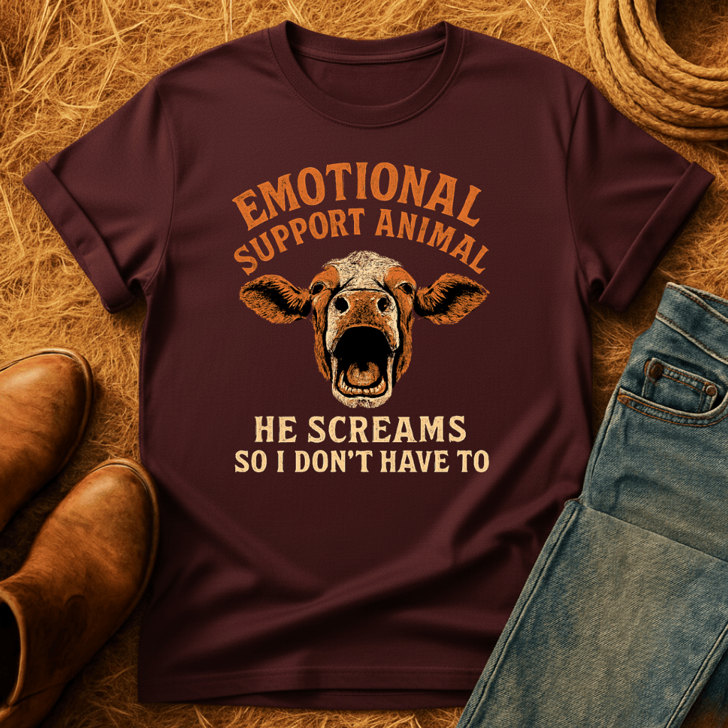 Emotional Support Cow T-Shirt