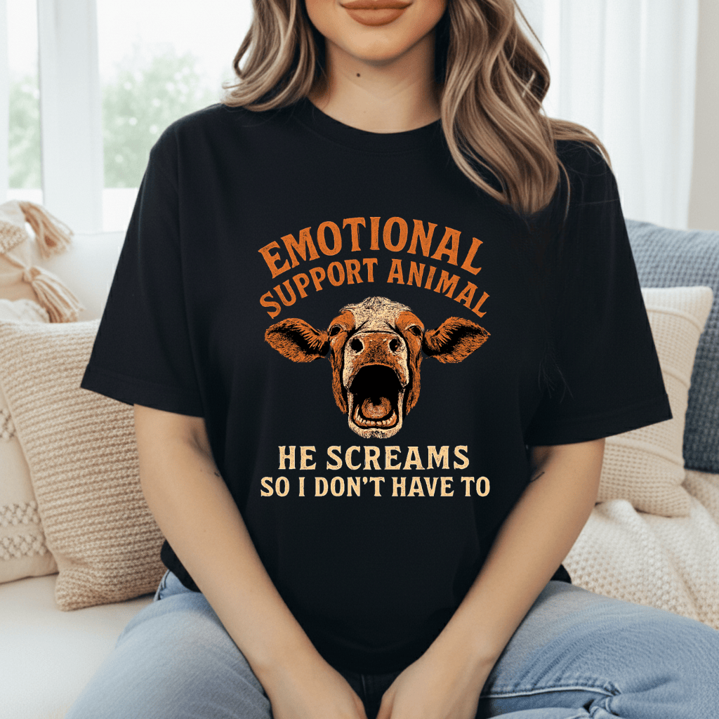 Emotional Support Cow T-Shirt