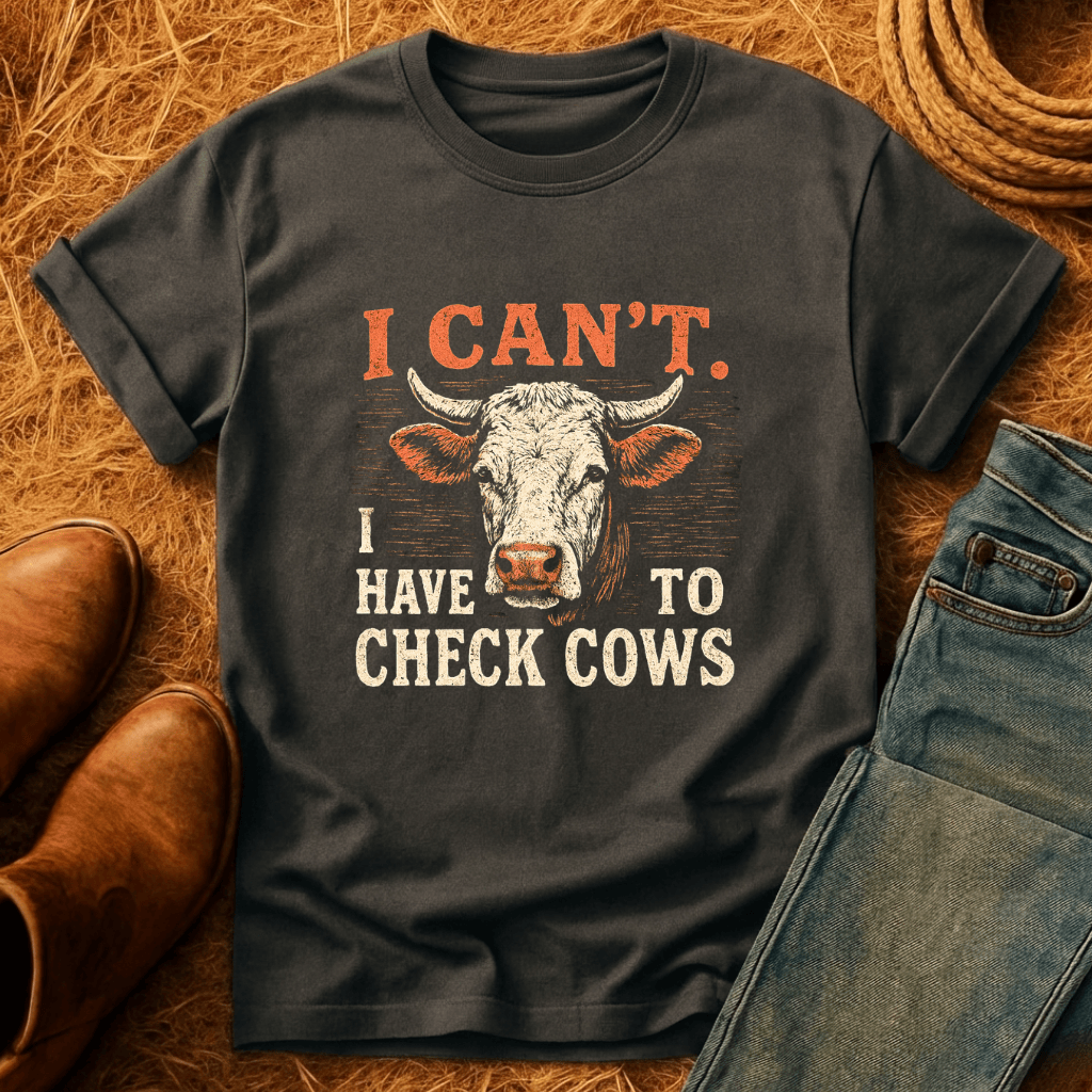 Can't. Checking Cows T-Shirt