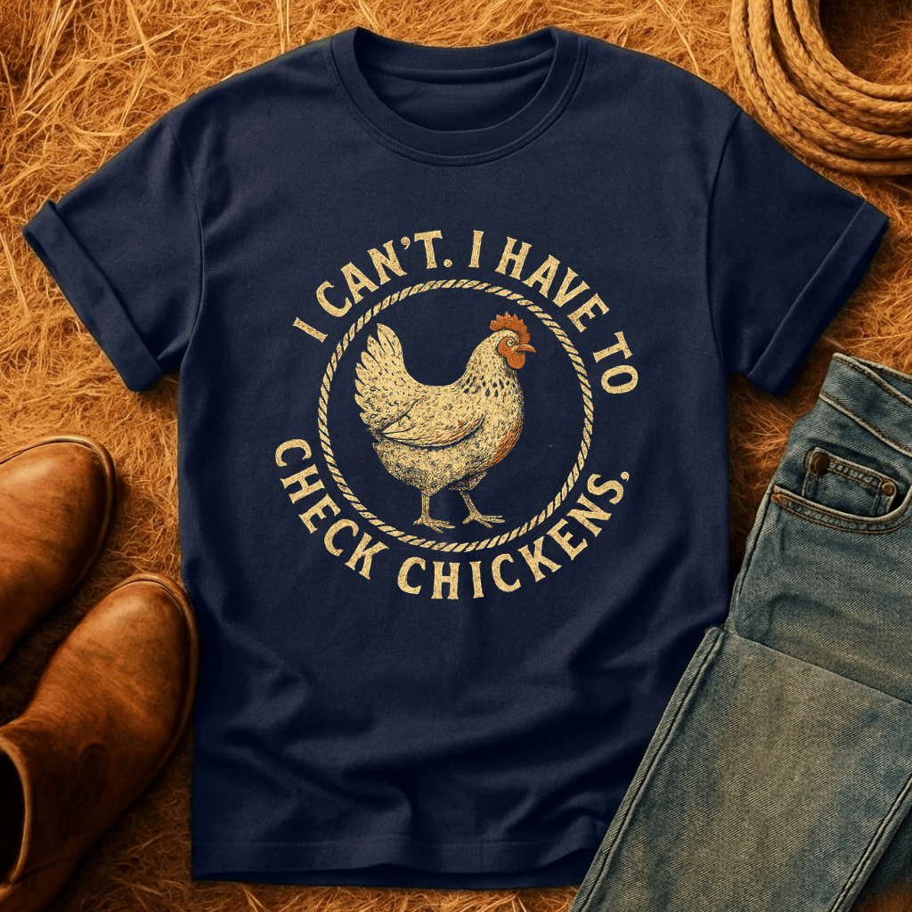 Can't. Checking Chickens T-Shirt