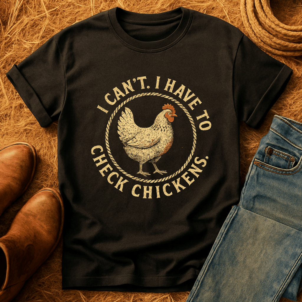 Can't. Checking Chickens T-Shirt