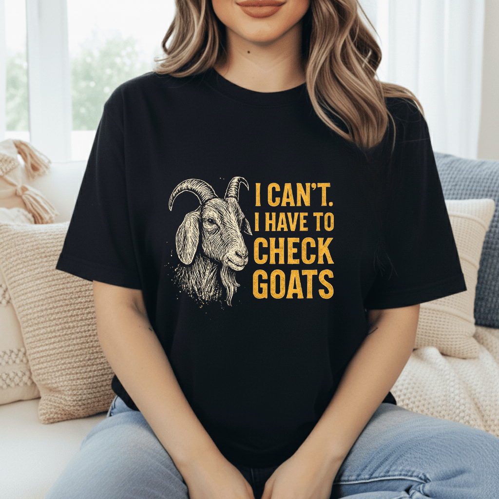 Can't. Checking Goats T-Shirt