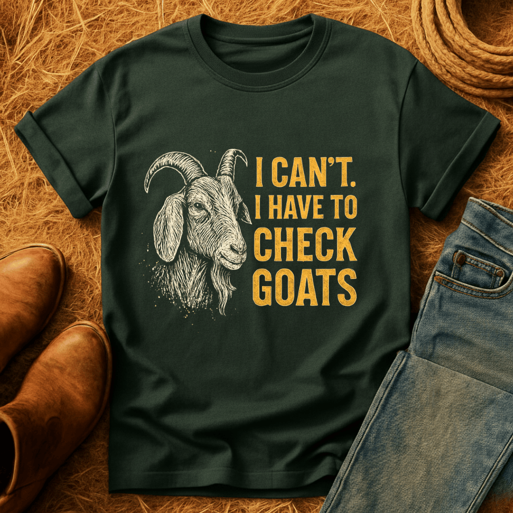 Can't. Checking Goats T-Shirt