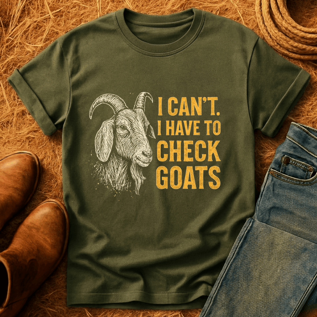 Can't. Checking Goats T-Shirt