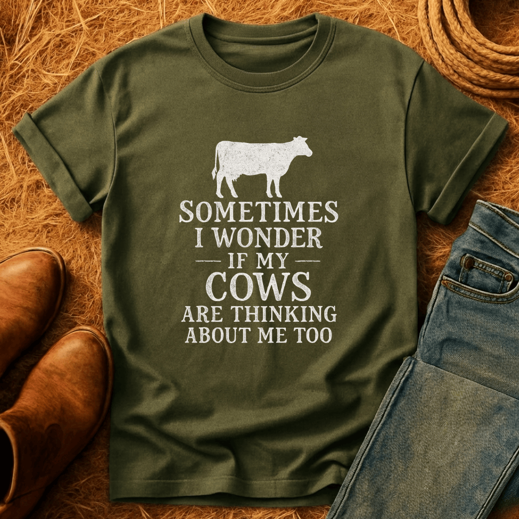 Cows Thinkin Bout Me Too T-Shirt