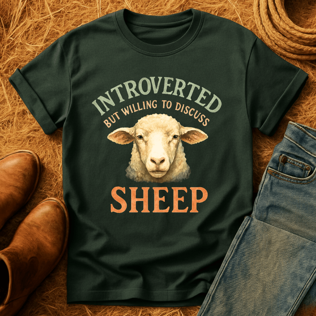 Introverted Except For Sheep T-Shirt