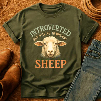 Introverted Except For Sheep T-Shirt