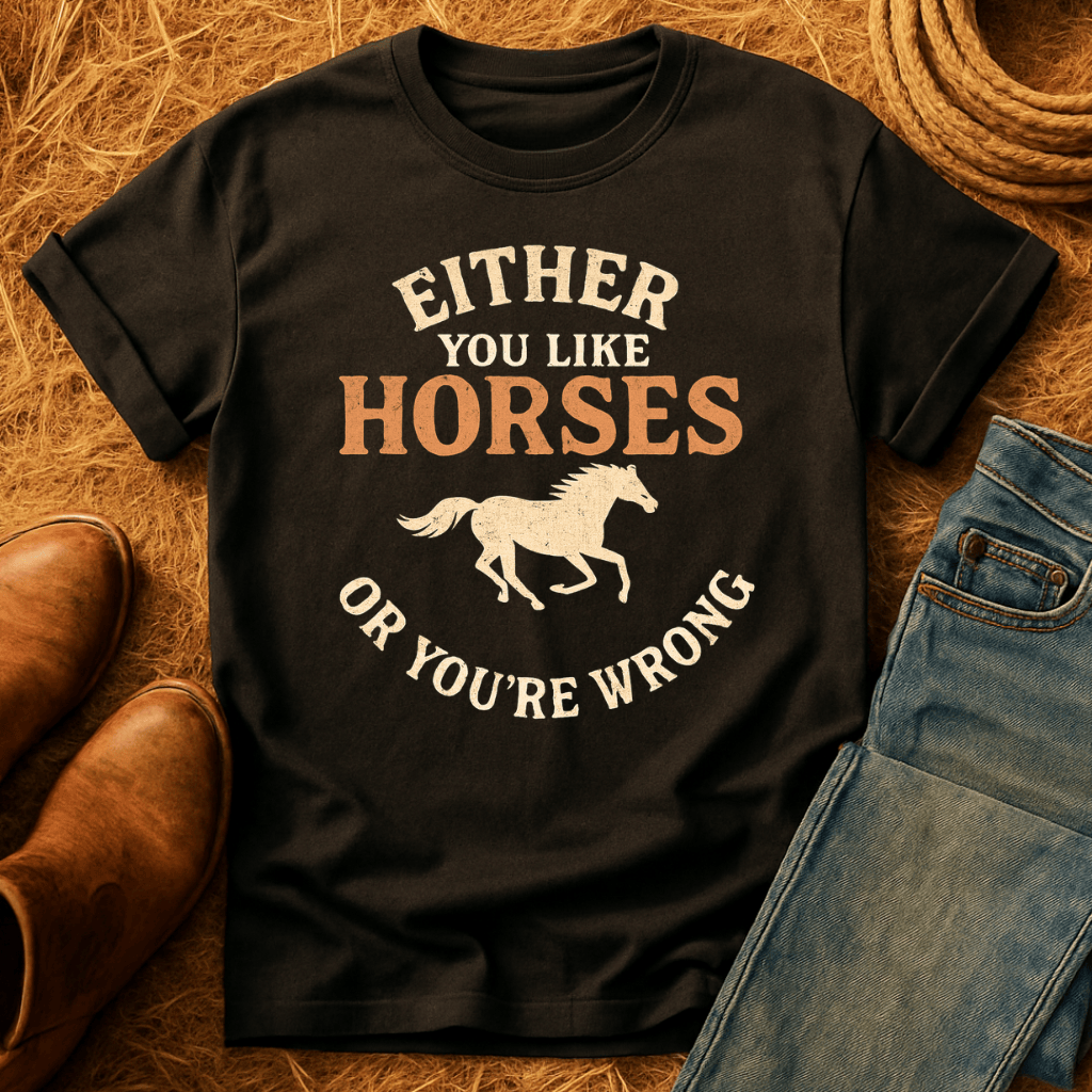 Horses, Or You're Wrong T-Shirt