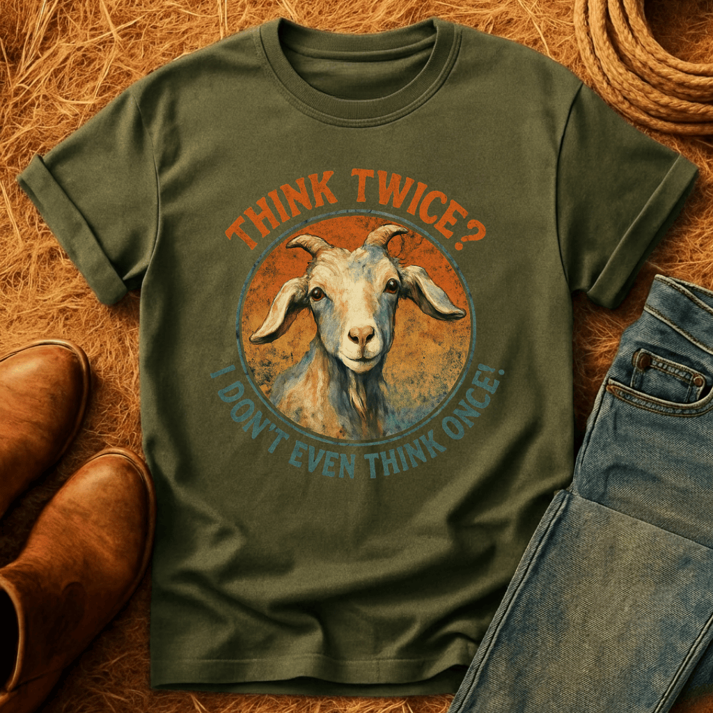 Think Twice? Not Once. Goats T-Shirt