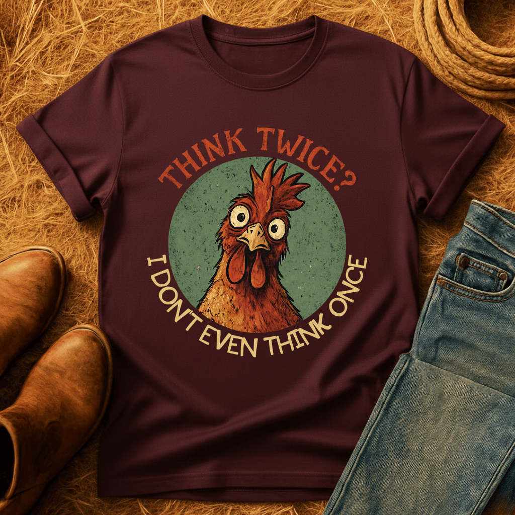 Think Twice? Not Once. Chickens T-Shirt