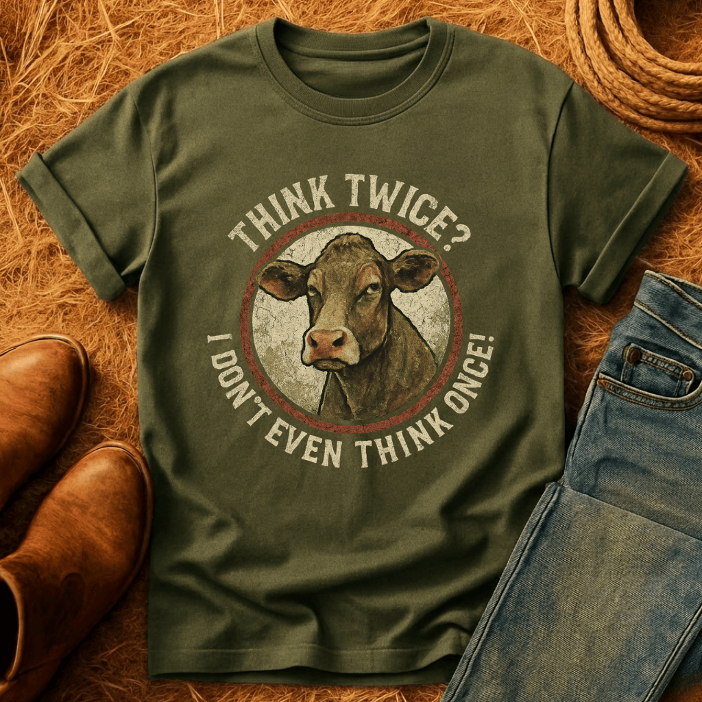 Think Twice? Not Once. Cows T-Shirt
