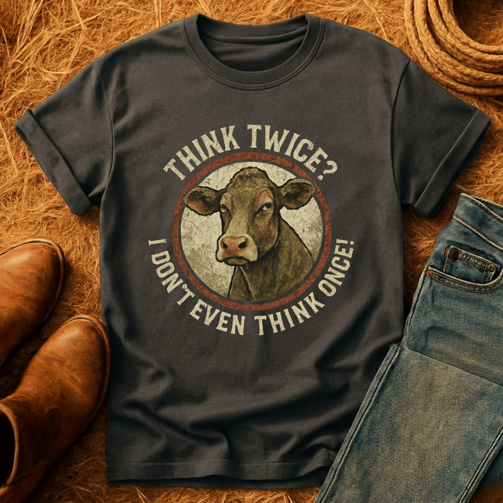 Think Twice? Not Once. Cows T-Shirt