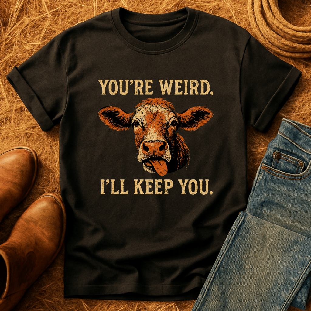 You're Weird. I'll Keep You. Cows T-Shirt