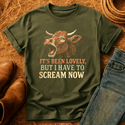 Been Lovely, Gonna Scream Now, Cow T-Shirt