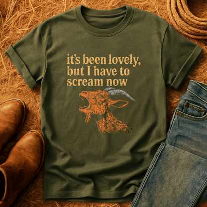 Been Lovely, Gonna Scream Now, GoatsT-Shirt