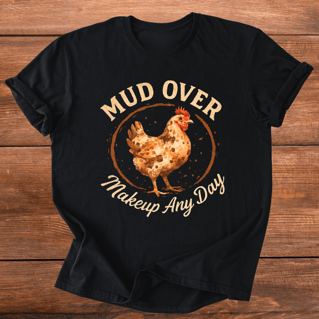 Mud Over Makeup Chickens T-Shirt