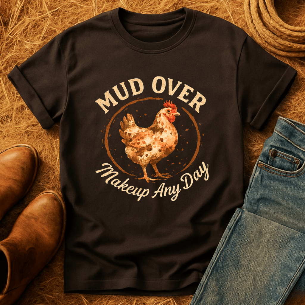 Mud Over Makeup Chickens T-Shirt
