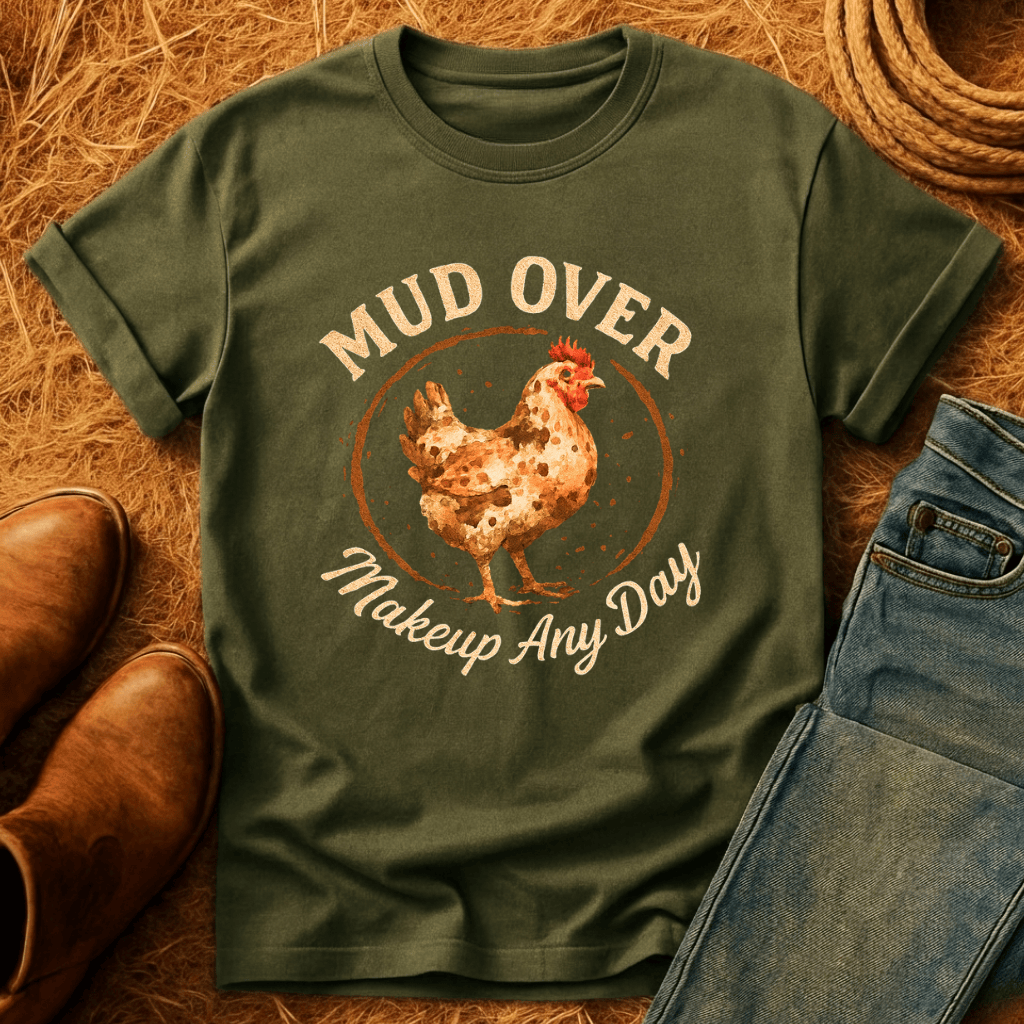 Mud Over Makeup Chickens T-Shirt