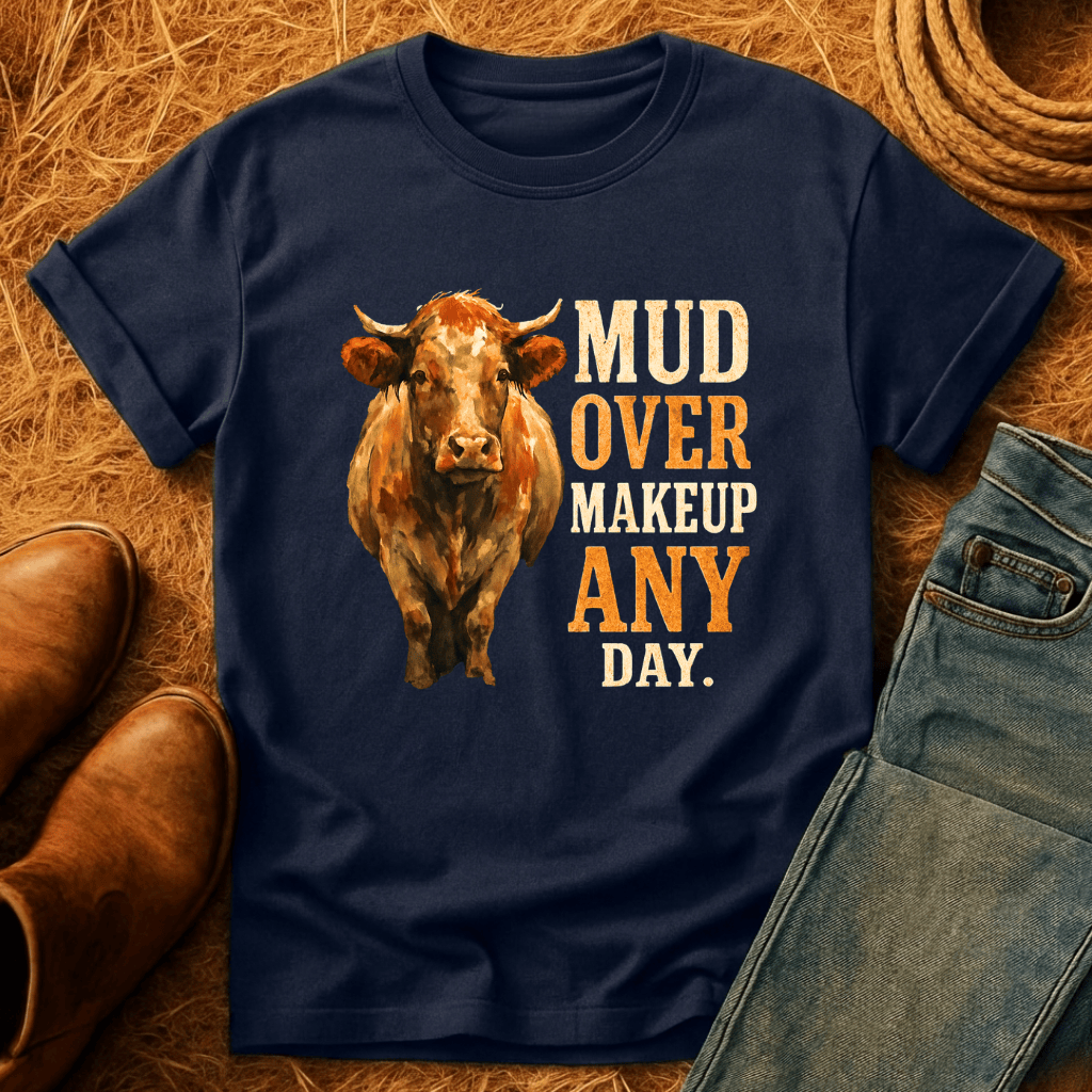 Mud Over Makeup Cows T-Shirt