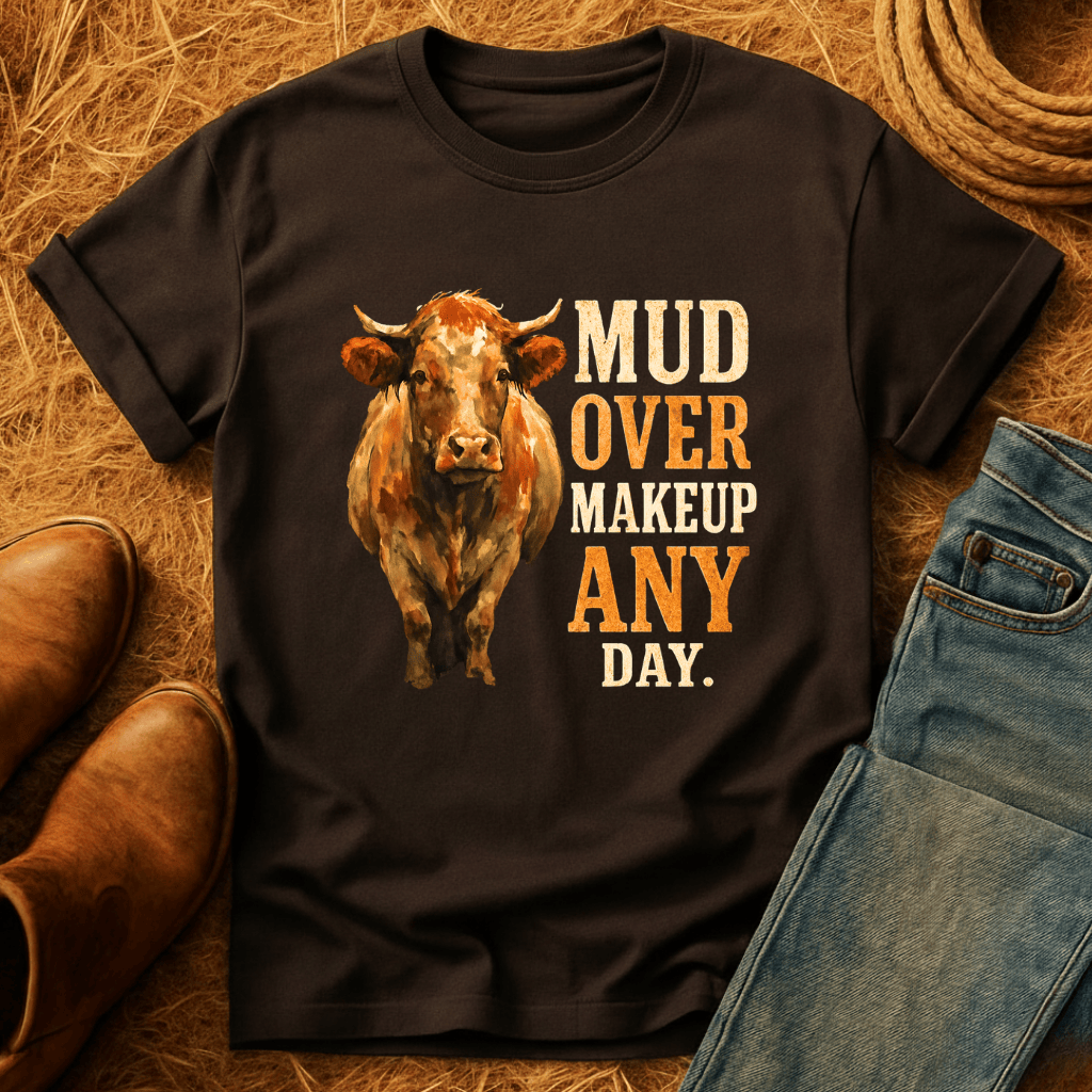 Mud Over Makeup Cows T-Shirt