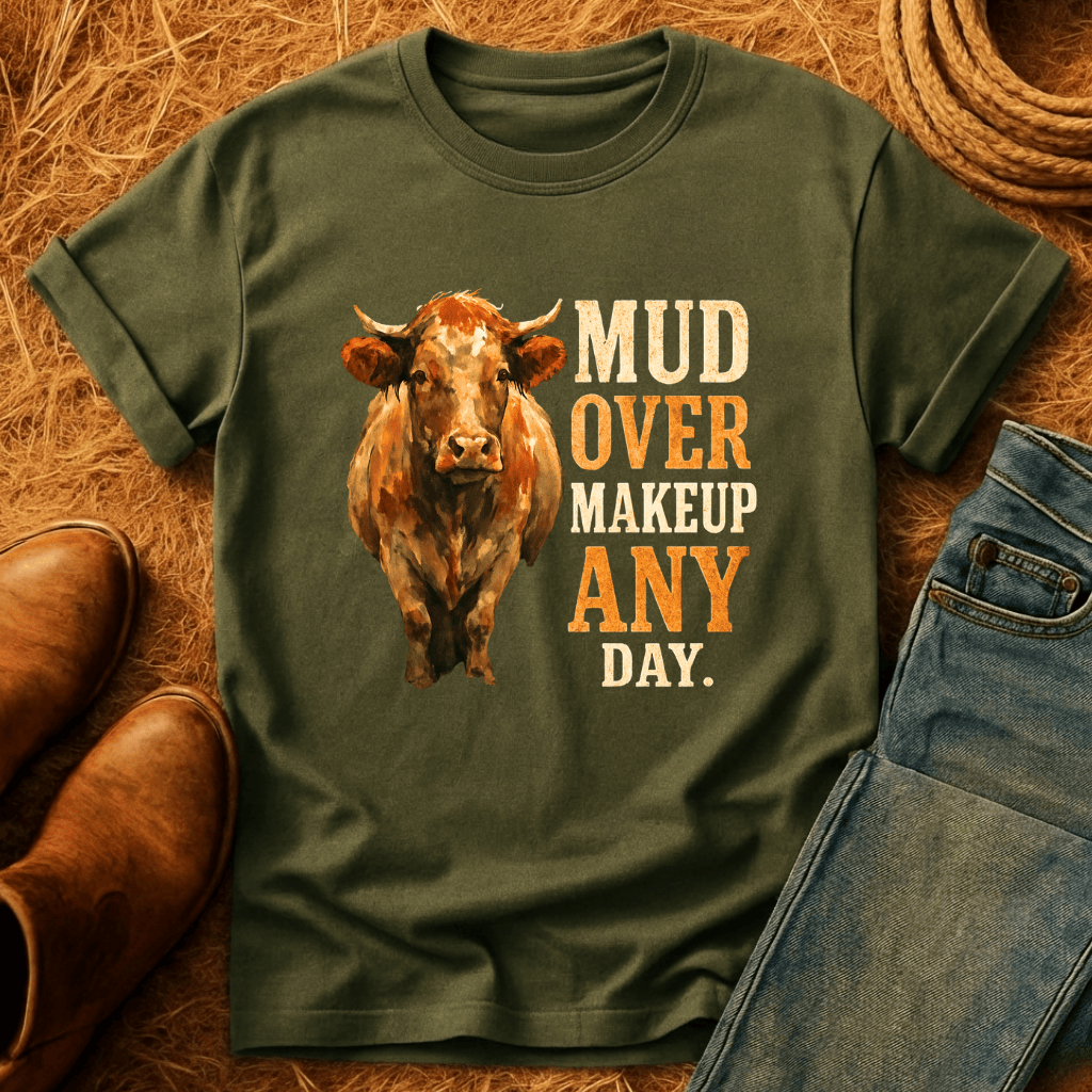 Mud Over Makeup Cows T-Shirt