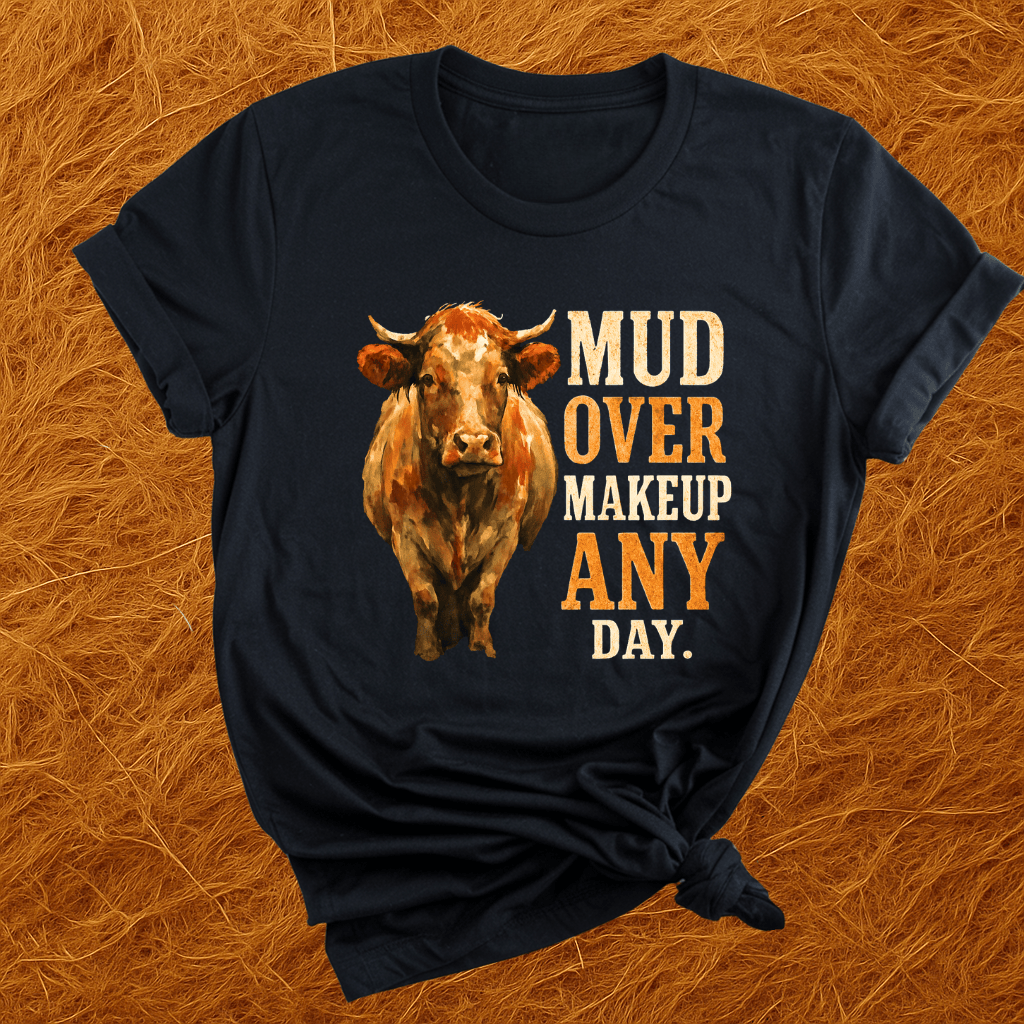 Mud Over Makeup Cows T-Shirt