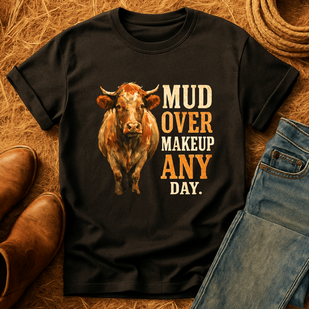 Mud Over Makeup Cows T-Shirt